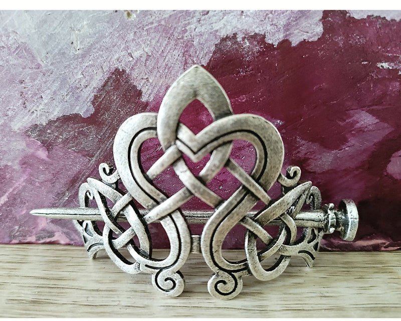 Viking Pheasant Celtic Knot Hair Pin, Norse Hair pins, Hair Clips, Hair Sticks