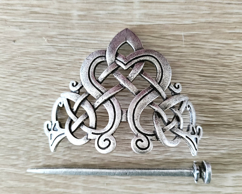 Viking Pheasant Celtic Knot Hair Pin, Norse Hair pins, Hair Clips, Hair Sticks