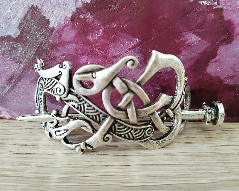 Viking Sea Serpent Hair Pin, Norse Hair pins, Hair Clips, Women Hair Accessories